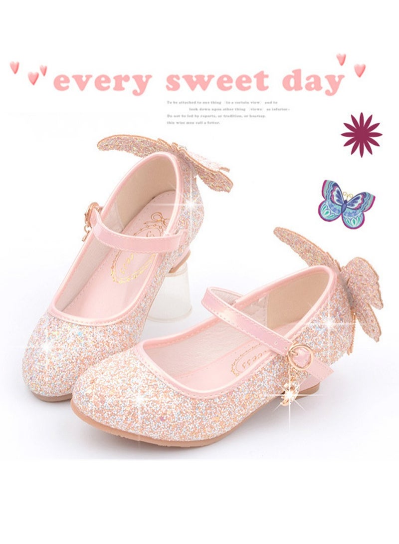 New style girls high heels princess leather shoes stage performance shoes - Image 3