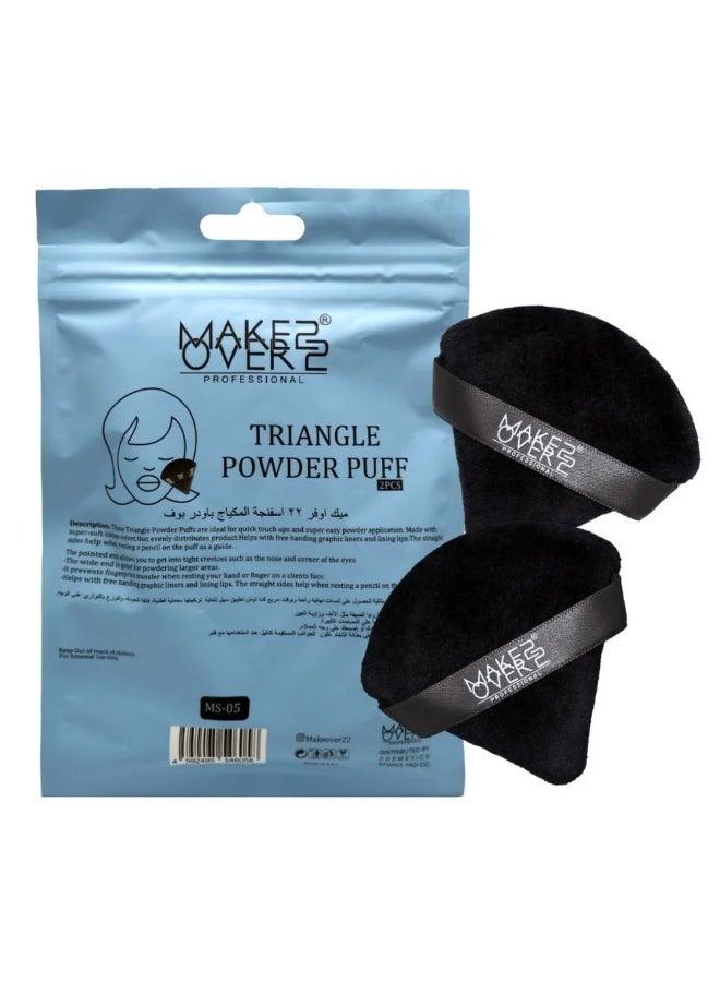 Makeover22 Triangle Powder Puff Sponges 2Pcs