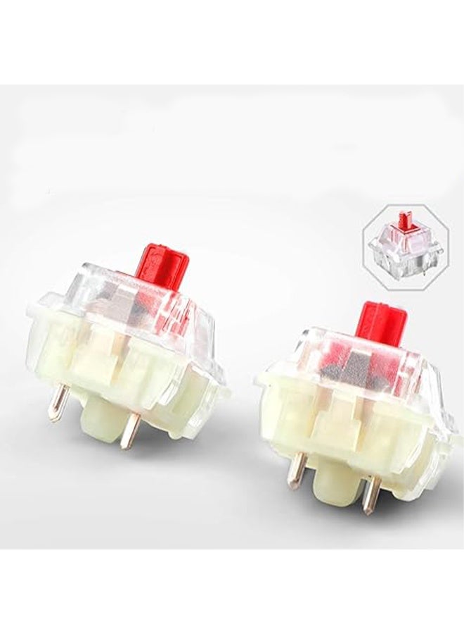 واي جيه 30 قطعة مفاتيح مفاتيح حمراء مفاتيح 3 دبوس مفاتيح - ما يعادل لوحة المفاتيح الميكانيكية DIY مفاتيح قابلة للاستبدال 45gf خطي / RGB / Dustproof - Image 4