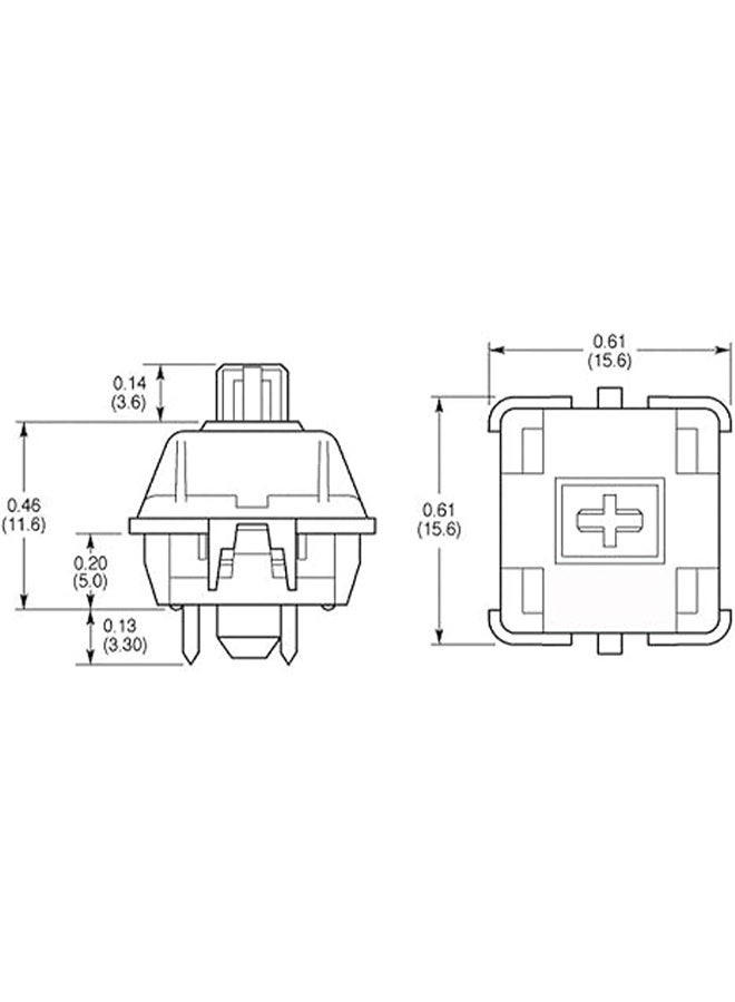 واي جيه 30 قطعة مفاتيح مفاتيح حمراء مفاتيح 3 دبوس مفاتيح - ما يعادل لوحة المفاتيح الميكانيكية DIY مفاتيح قابلة للاستبدال 45gf خطي / RGB / Dustproof - Image 5