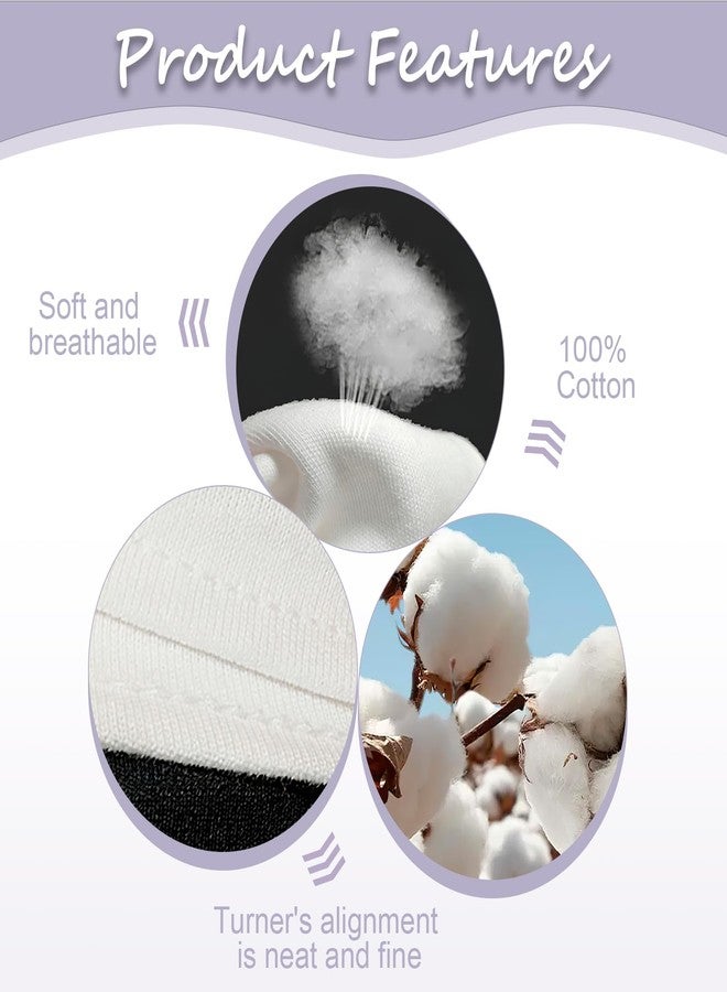 PQJSJDR 12 Pairs White Cotton Gloves for Women and Men, Premium Thick Cotton Gloves for Dry Hands Sleeping, Moisturizing Eczema Gloves Overnight, Work Gloves for Coin Jewelry Service, Reusable & Washable - Image 4