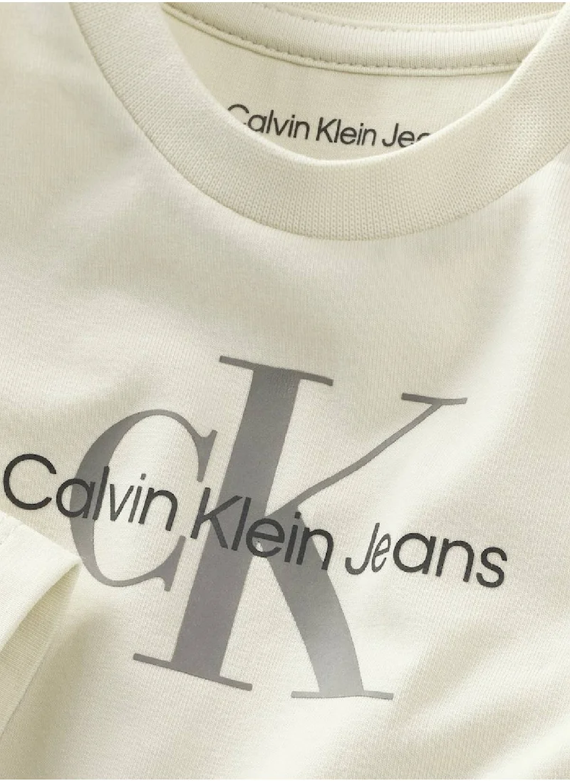 Calvin Klein Jeans Calvin Klein Jeans Baby's T-Shirt - Long Sleeves - Newborn - Cotton , Grey