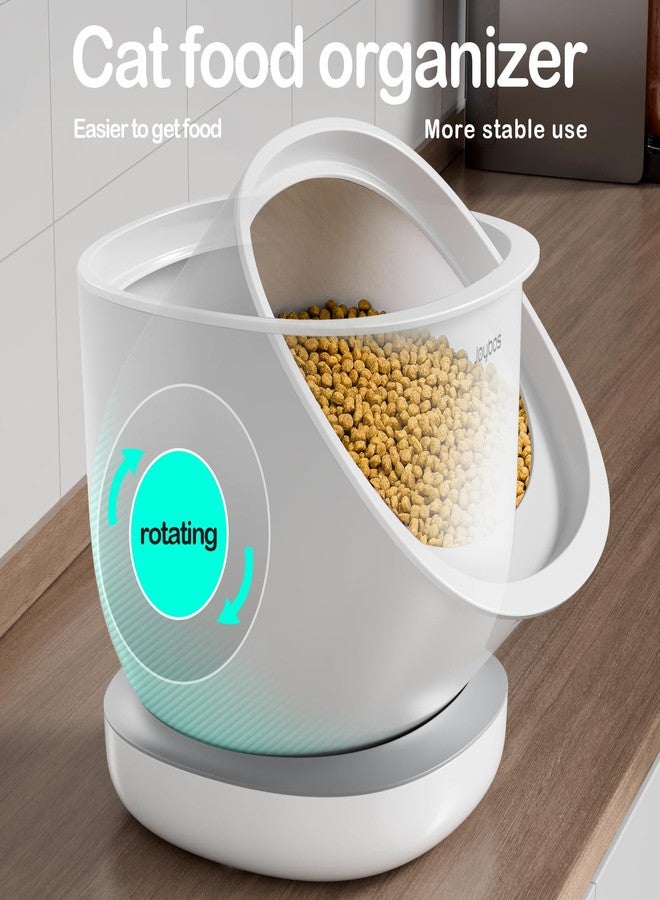 CTIME Airtight Pet Food Container - Front Opening Storage Jar, Triple-Layer Freshness Protection for Small Dog Cat Bird Treats & Dry Food - 7.2L/2.2Gal (White) - Image 5