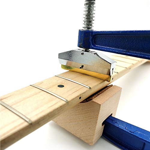 Jiayouy Guitar Bass Fingerboard Fret Press Insert Tool + 9Pcs Radian Fret Press Caul Inserts with 2pcs Wooden Soundhole Cauls, Hex Wrench - Image 4