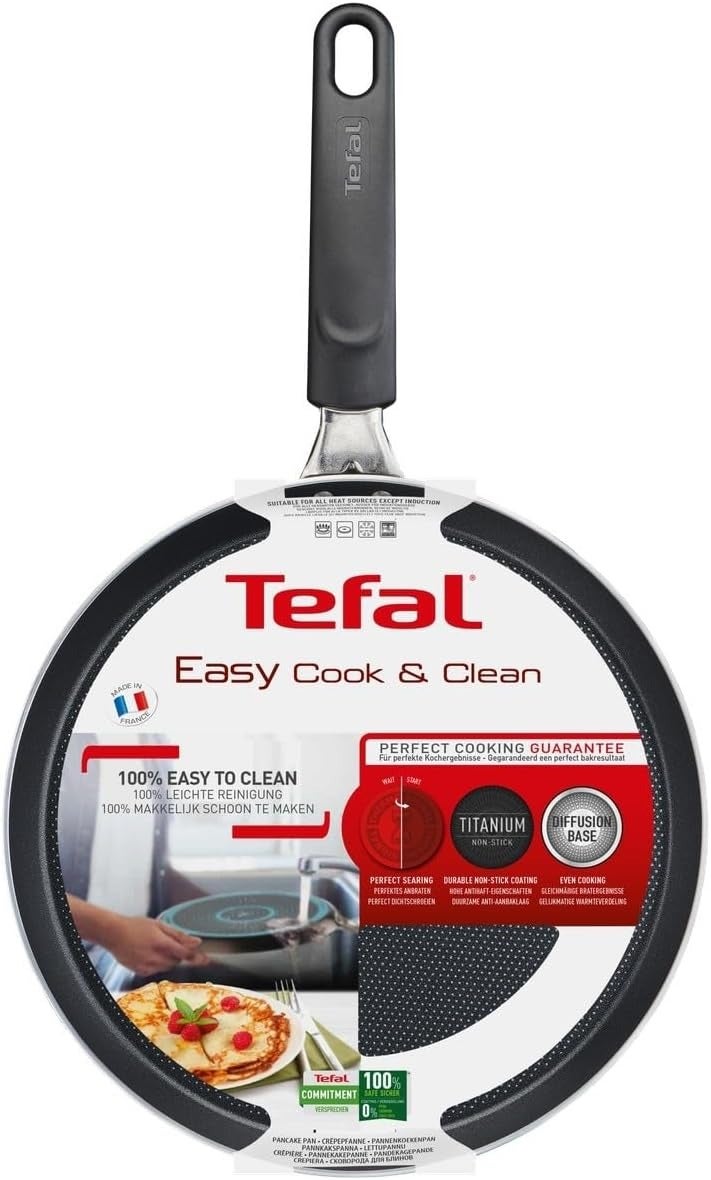 T-fal TEFAL Easy Cook & Clean B5541002 Non-Stick Crepe Pan 25 cm Suitable for All Heat Sources Except Induction - Image 2