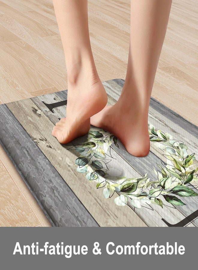 KIMODE Kitchen Mats for Floor 17"x47"+17"x29", Farmhouse Kitchen Rugs Sets of 2, Anti Fatigue Mats for Kitchen Floor, Cushioned Comfort Kitchen Floor Mats for Sink, Laundry, Desk Grey - Image 2