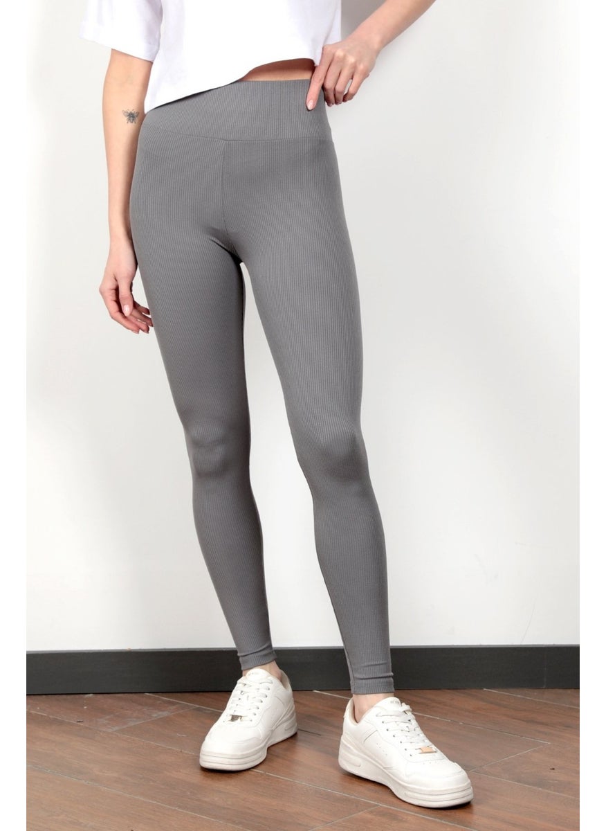 Giysa Recovery Gray Women's Camisole Ribbed Sports Yoga Leggings - 4102  - Image 2