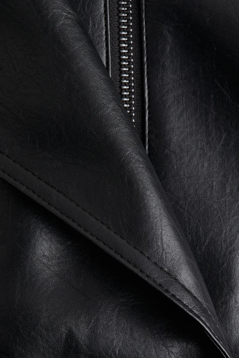 اتش اند ام جاكيت بايكر فضفاض