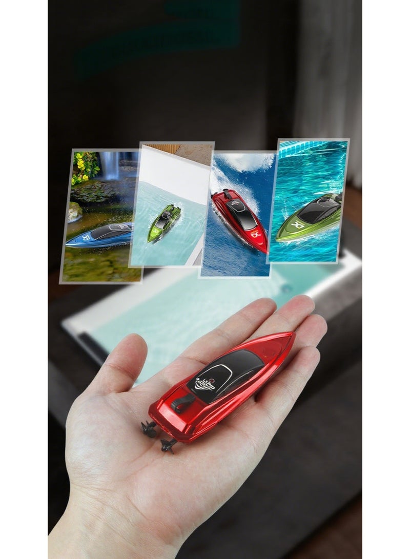 هالامودو 【قارب لاسلكي صغير】 زورق تحكم عن بعد سريع قارب سباق متقلب تلقائياً | مناسب للأطفال فوق 6 سنوات | محركين قويين | إشارة 2.4G مضادة للتداخل | هيكل مانع لتسرب الماء | طلاء سيارات عالي الجودة مع طبقة UV مقاومة | شحن 15 دقيقة لعمل 12 دقيقة | مدى تحكم 20 متر | صغير الحجم مناسب للبانيو/برك الأطفال | تشغيل تلقائي آمن عند دخول الماء | مؤشر إنذار ضعف البطارية - Image 4