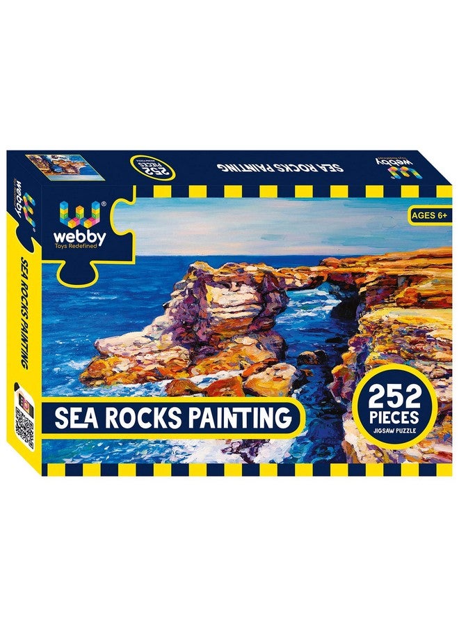 Webby Webby Sea Rocks Painting Jigsaw Puzzle, 252 Pieces - Image 1