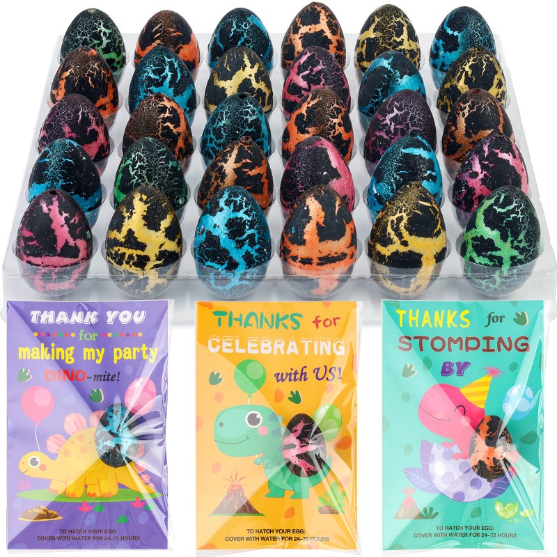 ANPHILE Dinosaur Party Favors 30 Pack Hatching Dinosaur Eggs with Card Bulk Dino Birthday Goodie Bag Stuffers Novelty Birthday Party Favors for Kids - Image 3
