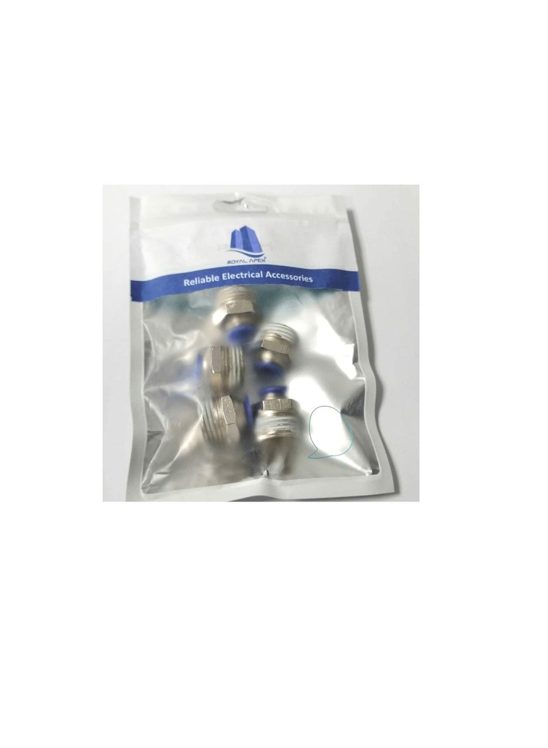 البولي يوريثين أنابيب ووصلات البولي يوريثين | دفع أنبوب هوائي لتوصيل التركيبات (مقبس ذكر - عبوة من 5 ، 6 مم × 1/2 بوصة) - Image 1