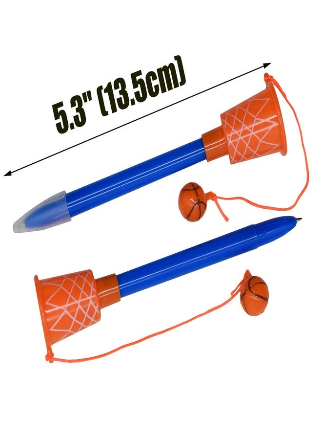 Lopenle 8 Pieces Basketball Hoop Pens Basketball Ballpoint Pens Novelty Office Desk Gifts Office decor - Image 3