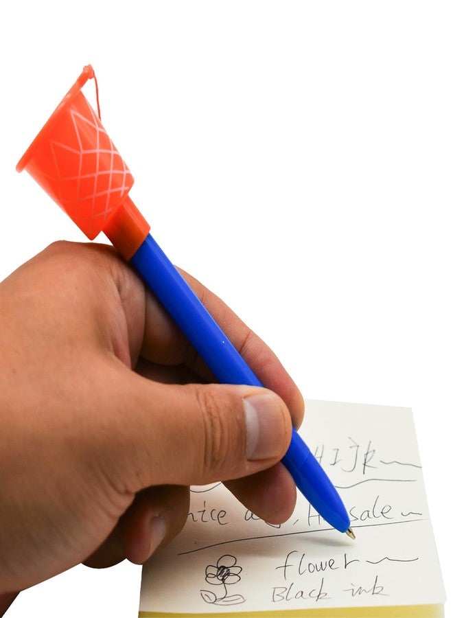 Lopenle 8 Pieces Basketball Hoop Pens Basketball Ballpoint Pens Novelty Office Desk Gifts Office decor - Image 2