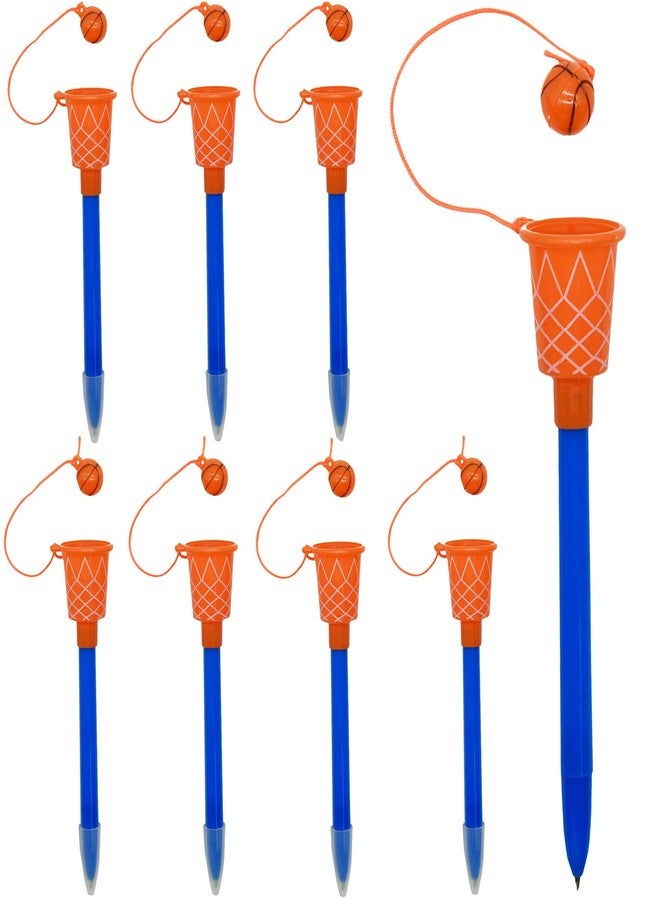 Lopenle 8 Pieces Basketball Hoop Pens Basketball Ballpoint Pens Novelty Office Desk Gifts Office decor - Image 1