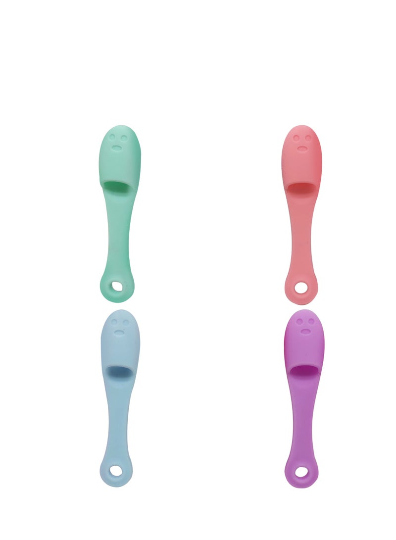 Generic 4-pack Silicone Blackhead Cleaning Brush Nose Finger Bbrush For Cleaning Pores  - Image 1