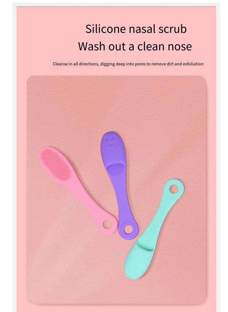 Generic 4-pack Silicone Blackhead Cleaning Brush Nose Finger Bbrush For Cleaning Pores  - Image 3