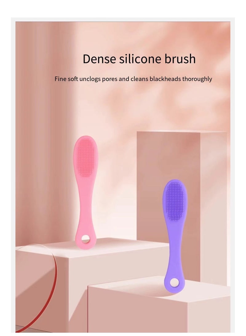 Generic 4-pack Silicone Blackhead Cleaning Brush Nose Finger Bbrush For Cleaning Pores  - Image 4