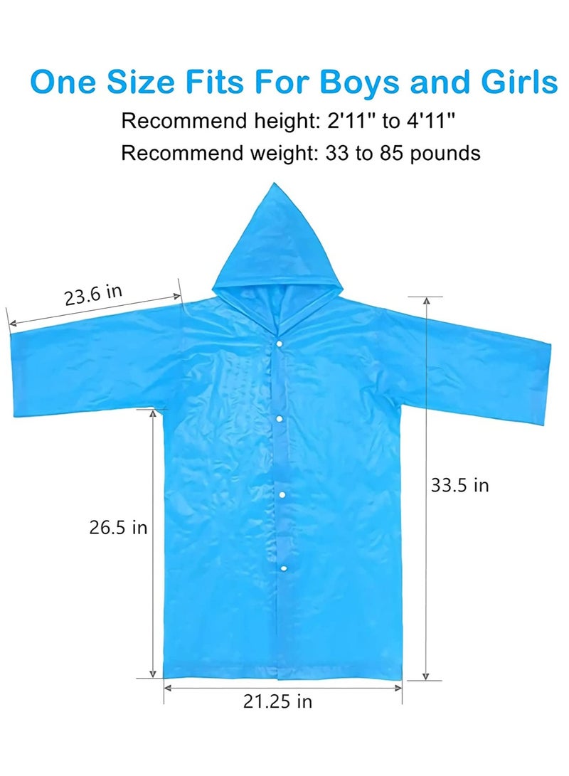 إسكدنيا Waterproof Rain Coat, EVA Portable Rain Poncho, for Girls Boys Toddler Rainwear Rain Jacket Cape, Reusable Children Raincoat for Outdoor Climbing Cycling Hiking Camping. - Image 4