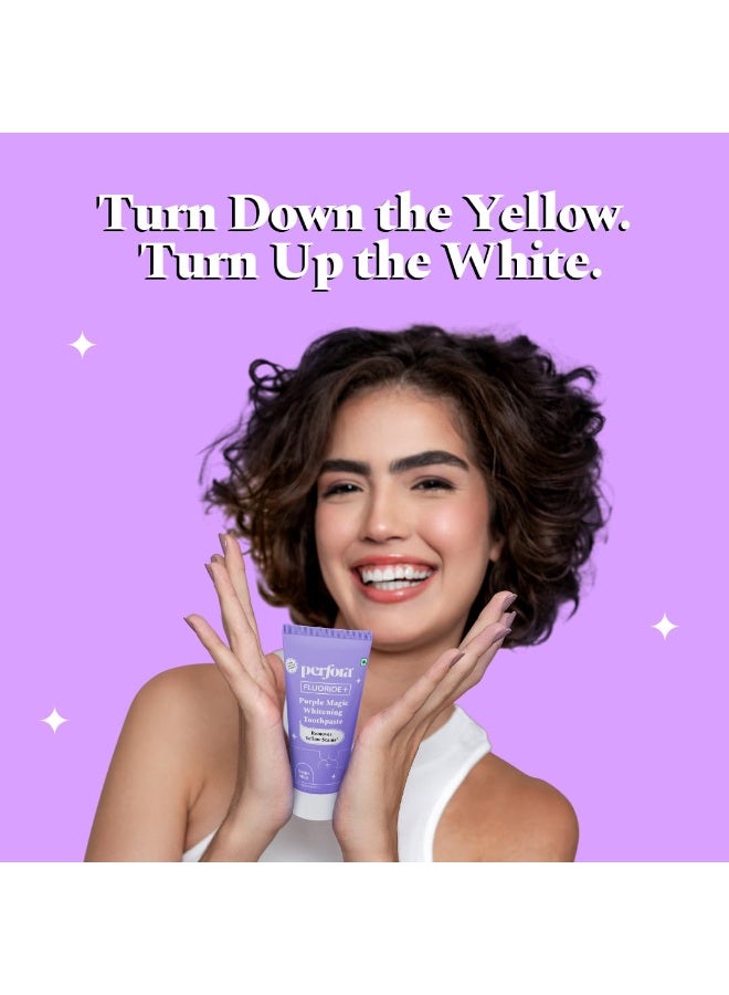 Perfora Purple Whitening Toothpaste-75g | Purple Toothpaste For Teeth Whitening | Teeth Stain Remover | Enamel Safe & Effective Teeth Whitener Oral care | Grape Mint - Image 4