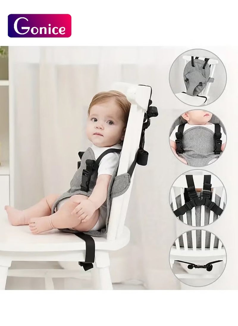 Gonice Harness Seat For Baby High Chair,Safety Harness Chair Accessory For Baby Feeding, Portable Fabric Harness Toddler Chair Seat With Adjustable Straps, Baby Must Haves Travel Essential  - Image 1