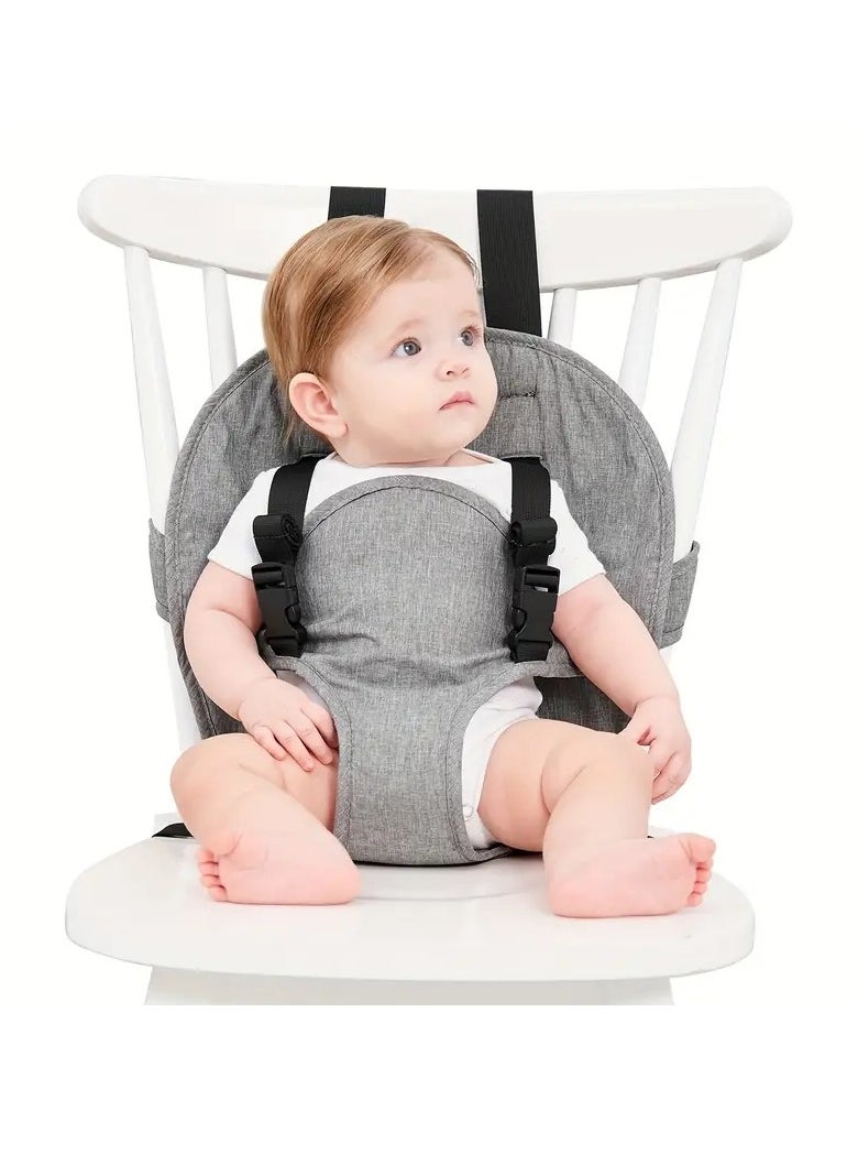 Gonice Harness Seat For Baby High Chair,Safety Harness Chair Accessory For Baby Feeding, Portable Fabric Harness Toddler Chair Seat With Adjustable Straps, Baby Must Haves Travel Essential  - Image 3