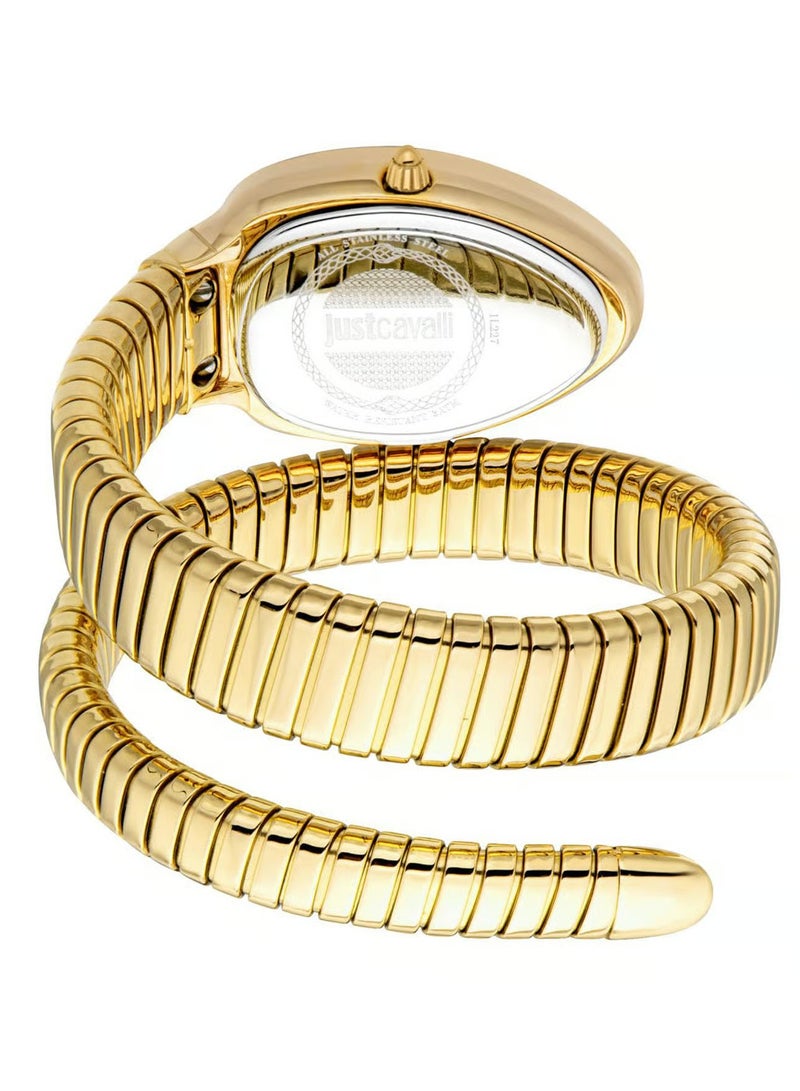 جي سي ساعة جست كافالي نسائية ذهبية من الفولاذ المقاوم للصدأ، علبة ذهبية | JC1L227M0035 - Image 2