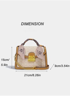 BLLE ROWN Women's Luxury Handbag Elegant Top Handle Satchel Bag with Ribbon For Decoration Stylish Shoulder Bag Crossbody Bag For Ladies,Ideal Gift for Women,Perfect For Casual & Formal Outfits  - Image 5