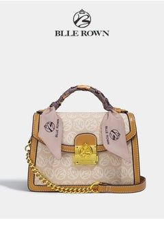 BLLE ROWN Women's Luxury Handbag Elegant Top Handle Satchel Bag with Ribbon For Decoration Stylish Shoulder Bag Crossbody Bag For Ladies,Ideal Gift for Women,Perfect For Casual & Formal Outfits  - Image 1