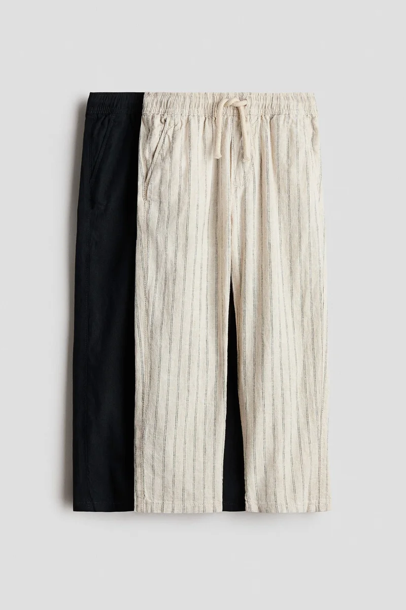H&M 2-pack linen-blend trousers