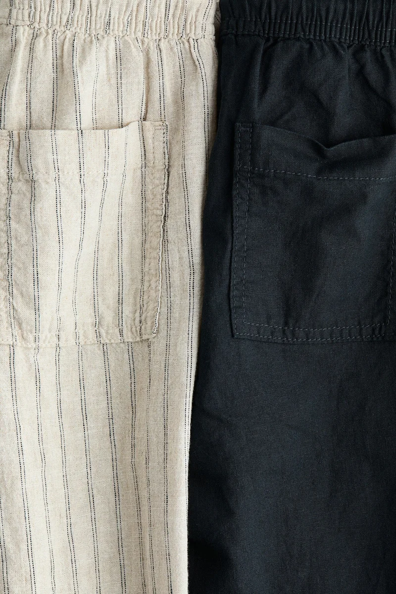 H&M 2-pack linen-blend trousers