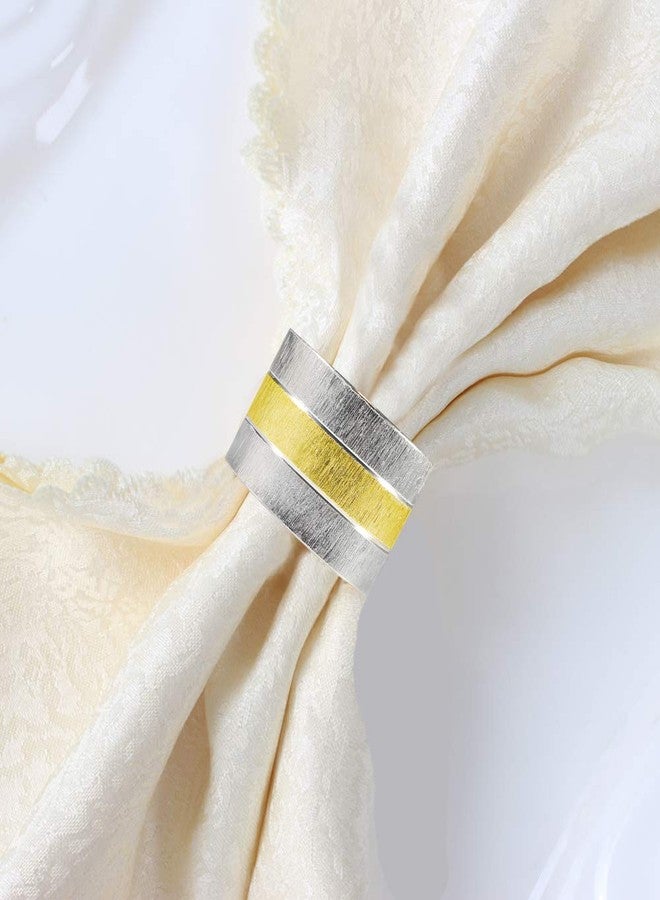 Picowe Napkin Rings, Set of 6 Elegant Metal Buckles Decorative Napkin Ring for Dining Table Parties Wedding, Christmas, Thanksgiving Day Dinner - Image 4
