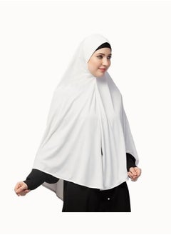 Perfectory PERFECTORY Lightweight Instant Hijab, Lycra Blend, All Seasons, Prayers, Sports, Size XX-Large - White  - Image 2