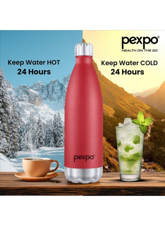 PEXPO Electro Pro 1000 Hot & Cold ISI Certified | Stainless Steel Water Bottle - 980ml, Crimson Red | Thermoflask | Office Bottle | Workout | Travelling | Home | RCB Edition - Image 5