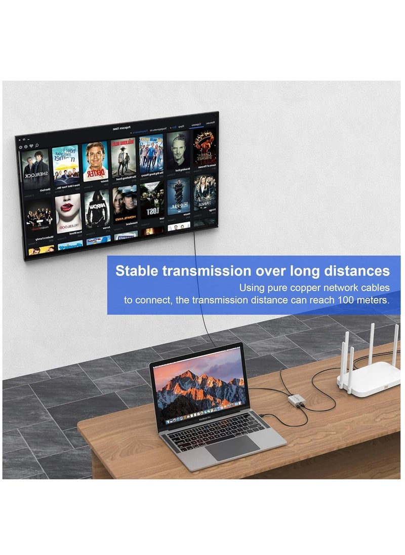 Generic Ethernet Cable Splitter 1 to 2 with High-Speed 1000Mbps - Ethernet Splitter with USB Power Cable, Extra Ethernet Ports for Router, Cat 5/6 RJ-45 LAN Y-Splitterr[2 Devices Simultaneously Networking]  - Image 5