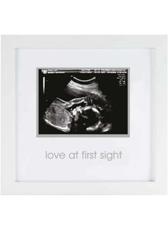 pearhead Pearhead Love at First Sight Sonogram Picture Frame, Pregnancy Ultrasound Keepsake Photo Frame, Gender-Neutral Baby Nursery Décor, 4x3 Photo, White  - Image 1