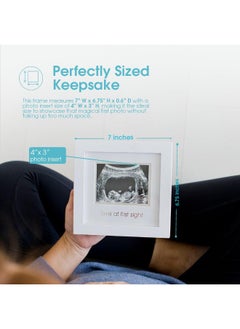 pearhead Pearhead Love at First Sight Sonogram Picture Frame, Pregnancy Ultrasound Keepsake Photo Frame, Gender-Neutral Baby Nursery Décor, 4x3 Photo, White  - Image 2
