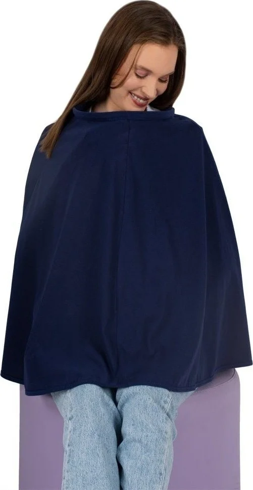 Sevi Bebe Poncho Nursing Cover ART-338 Navy Blue