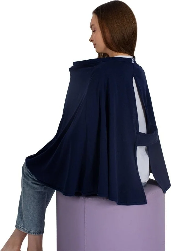 Sevi Bebe Poncho Nursing Cover ART-338 Navy Blue