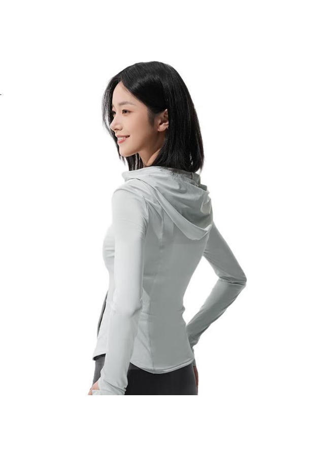 Vvc Women'S Slim Fit Ice Silk Cool Feeling Uv Protection City Lightweight Outdoor Jacket High-Grade Grey L - Image 2