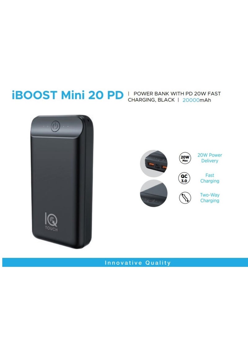 IQ TOUCH - IQ Touch Ultra-Compact  20000 mah Power Bank With 20w PD and QC 3.0 Dual USB Output USB-C - Image 1