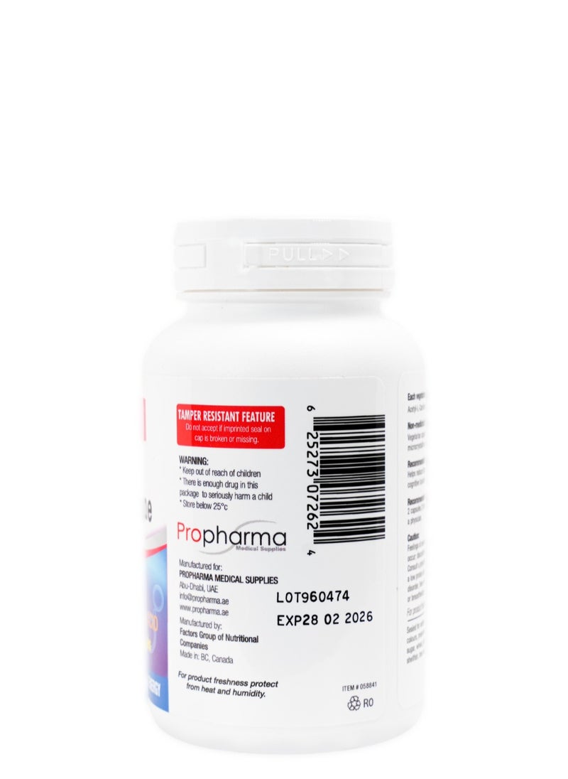 ProVita PROVITA Acetyl L-Carnitine 500 mg 60 VEGETARIAN CAPSULES  - Image 4
