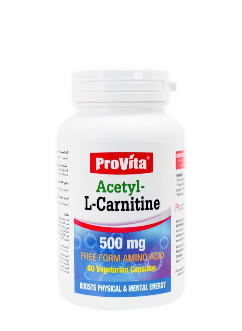 jarrow formulas acetyl l carnitine 500 ProVita PROVITA Acetyl L-Carnitine 500 mg 60 VEGETARIAN CAPSULES | Best  Price UAE