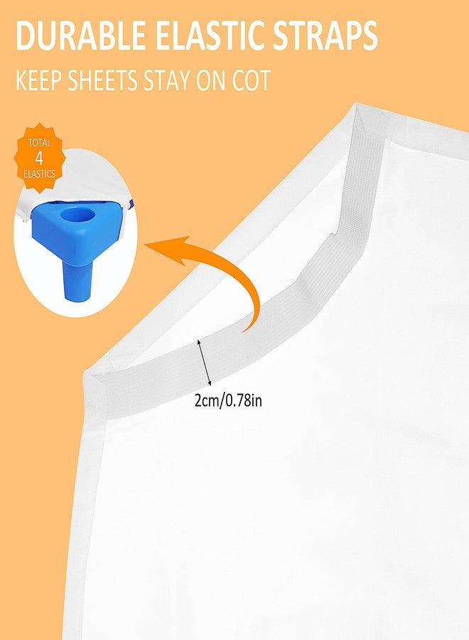 KisSealed 20 Pack Cot Sheets for Daycare Standard Size 23" x 51", Toddler Preschool Nap Cot Covers with Corner Elastic, Soft & Breathable Daycare Essentials for Child Boys Girls(White) - Image 3