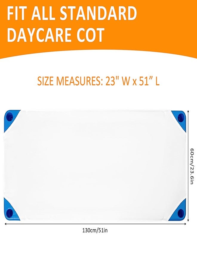 KisSealed 20 Pack Cot Sheets for Daycare Standard Size 23" x 51", Toddler Preschool Nap Cot Covers with Corner Elastic, Soft & Breathable Daycare Essentials for Child Boys Girls(White) - Image 2