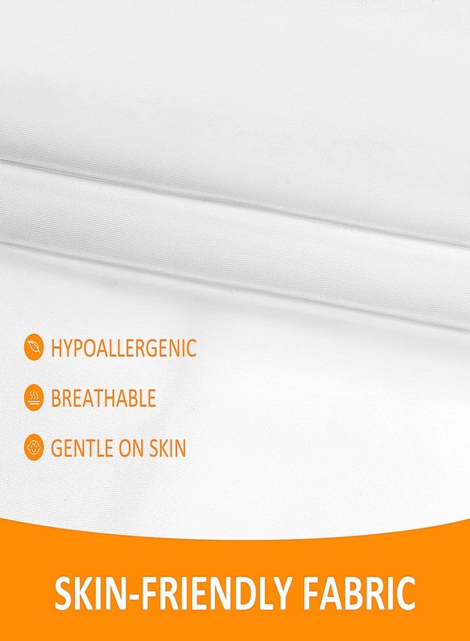 KisSealed 20 Pack Cot Sheets for Daycare Standard Size 23" x 51", Toddler Preschool Nap Cot Covers with Corner Elastic, Soft & Breathable Daycare Essentials for Child Boys Girls(White) - Image 4