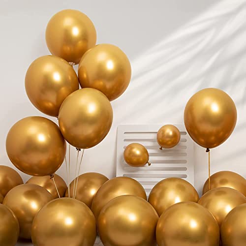 atorakushon Latex Golden Color Super Quality Rubber Balloons 10" Christmas Xmas Balloon Best For Theme Party Decoration Birthday Wedding Anniversary Office Party Purpose Opening Ceremony Pack of 25 - Image 4