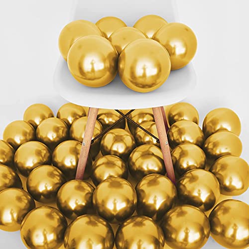 atorakushon Latex Golden Color Super Quality Rubber Balloons 10" Christmas Xmas Balloon Best For Theme Party Decoration Birthday Wedding Anniversary Office Party Purpose Opening Ceremony Pack of 25 - Image 3