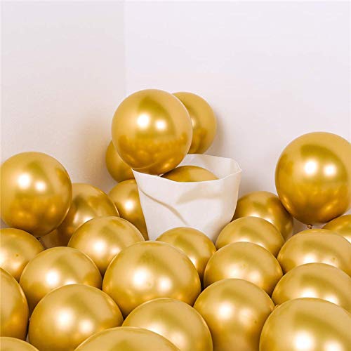 atorakushon Latex Golden Color Super Quality Rubber Balloons 10" Christmas Xmas Balloon Best For Theme Party Decoration Birthday Wedding Anniversary Office Party Purpose Opening Ceremony Pack of 25 - Image 5
