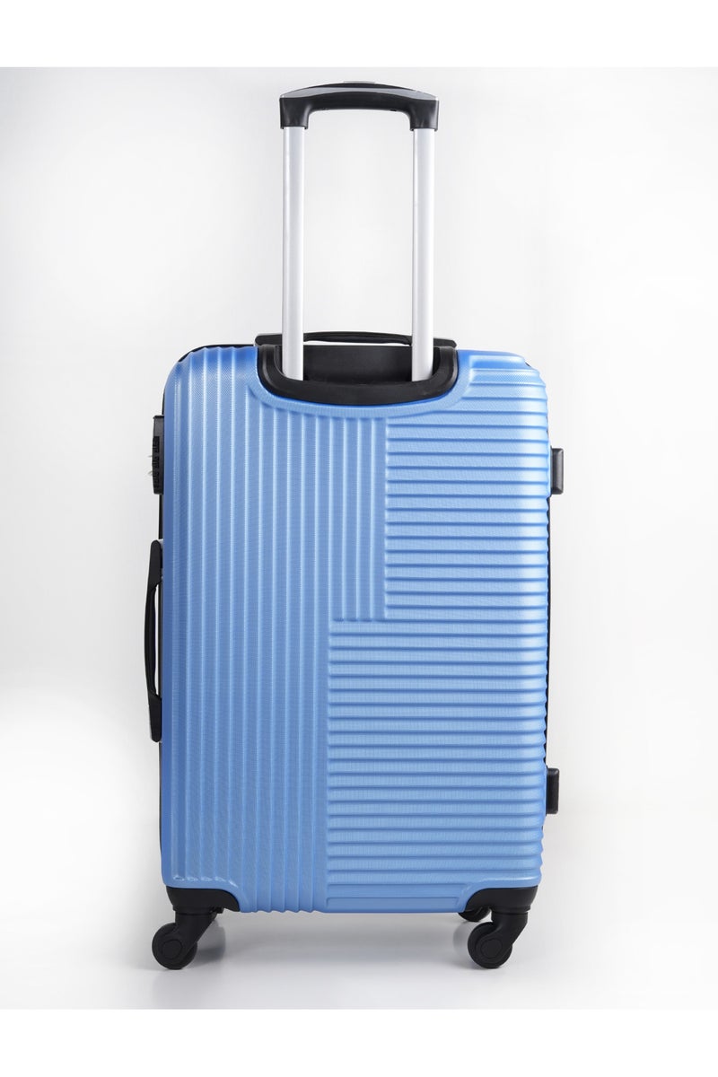 KTMC 3-Piece Luggage Set, ABS Material, Lightweight, 360° Rotated 4-Wheels, Tough Suitcase for Travel, Sizes 20/24/28 inches Sky Blue - Image 3